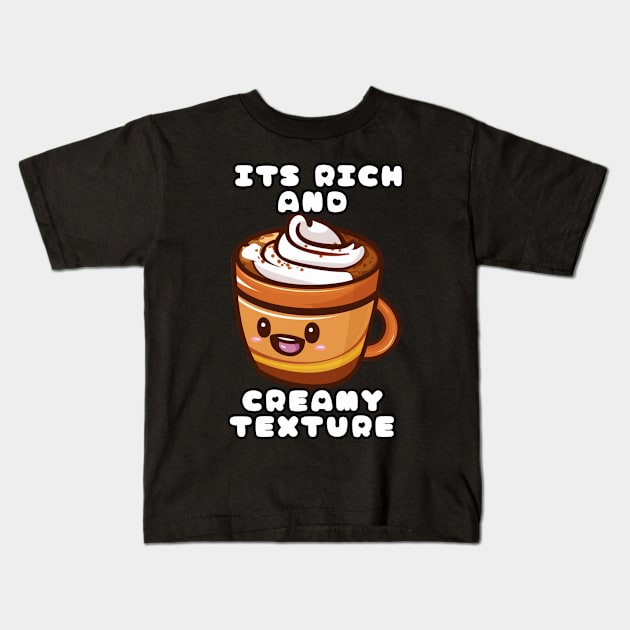 Cute and Happy Cappucino Kids T-Shirt by Estrella Design